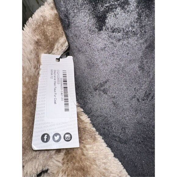 Boohoo Teddy Longline Coat SZ 8 - Picture 6 of 7